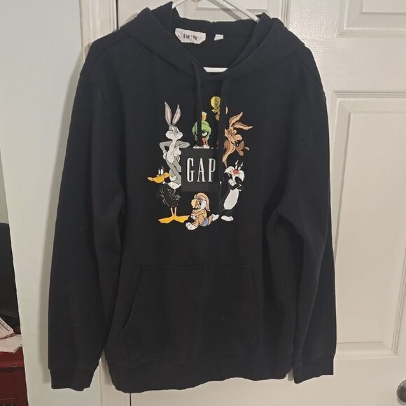 GAP Black Sweatshirt with Whimsical Cartoon Design - Picture 1 of 6